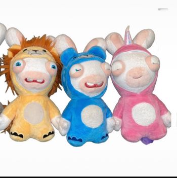 Lot de 3  peluches #lapins cretins