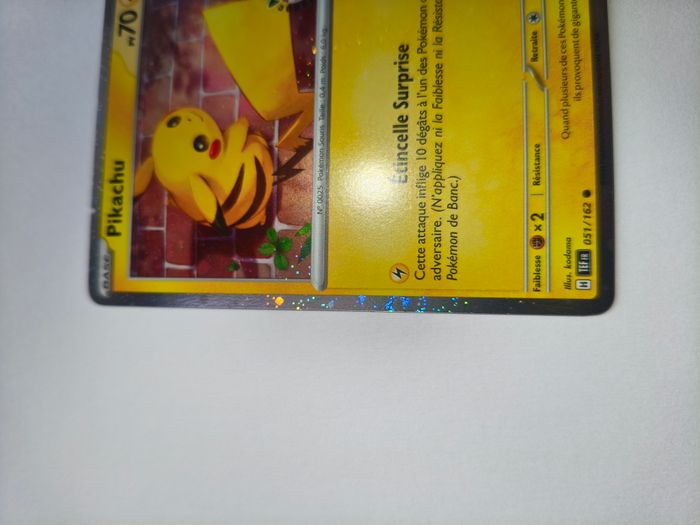 Carte 3 swirl🌀Pokemon promo Pikachu 051/162 holo fr Stamp 30 ans - photo numéro 2