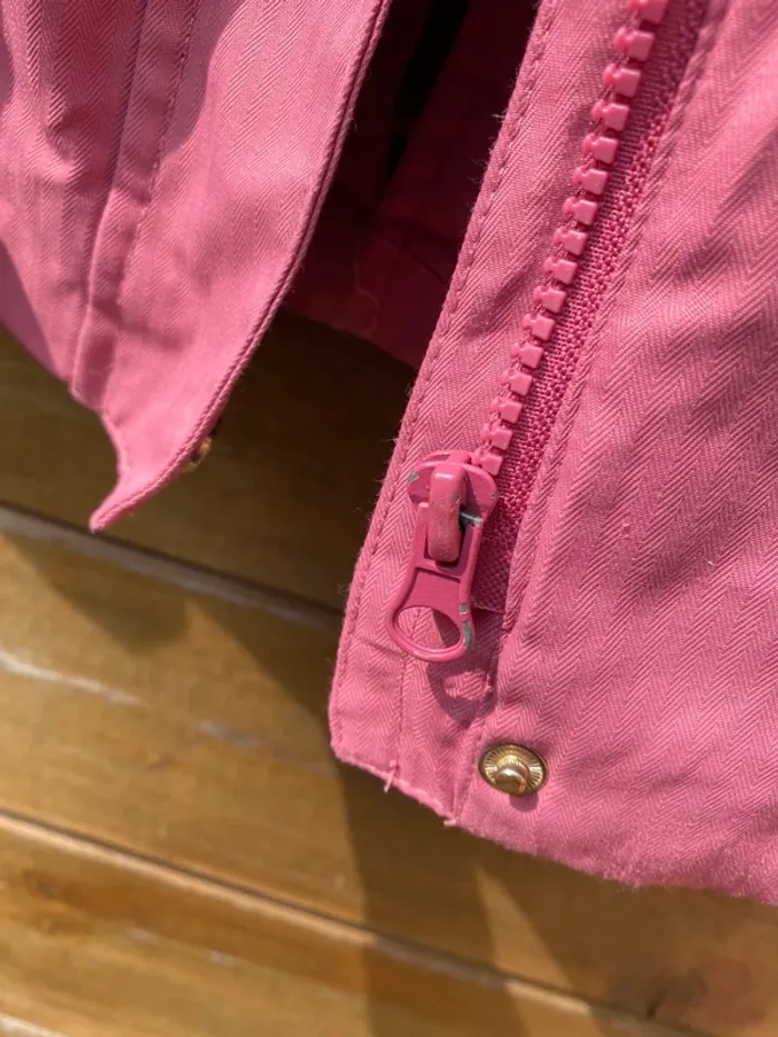Manteau blouson parka rose fille sergent major 9 ans fleurs - photo numéro 7