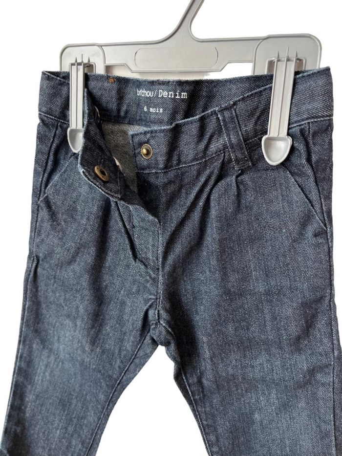 Pantalon bleu denim brut (jean) - Bout'chou 6 mois (67cm) - photo numéro 2