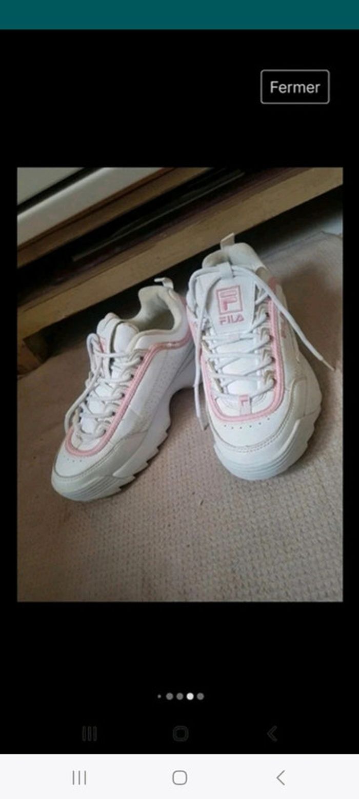 Baskets Fila 38,5 blanc rose
femme - photo numéro 2