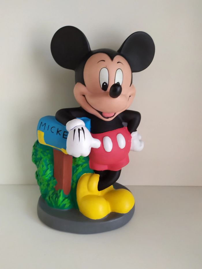 Tirelire Mickey Mouse boite aux lettres Disney vintage retro thermoplastique