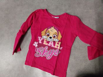 haut tee shirt manches longues fille 3 ans paw patrol