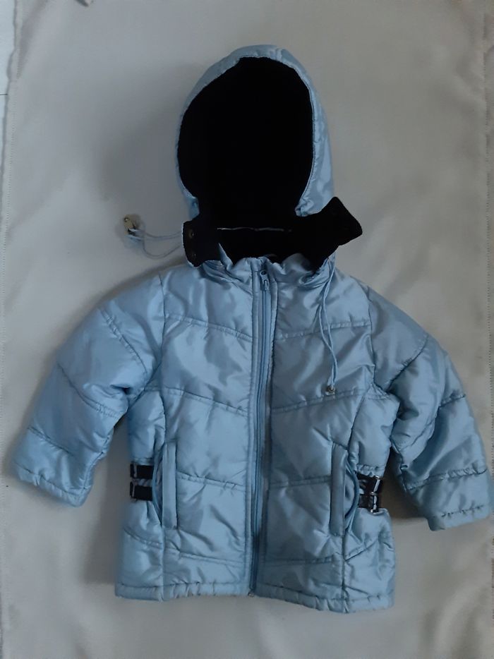 Doudoune chaude bleu clair fille - 3 ans - Kiss Melody - photo numéro 2