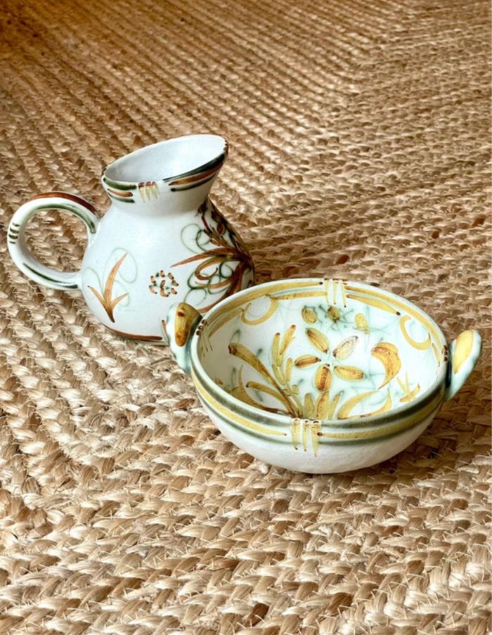 Pichet & bol en faïence - photo numéro 2