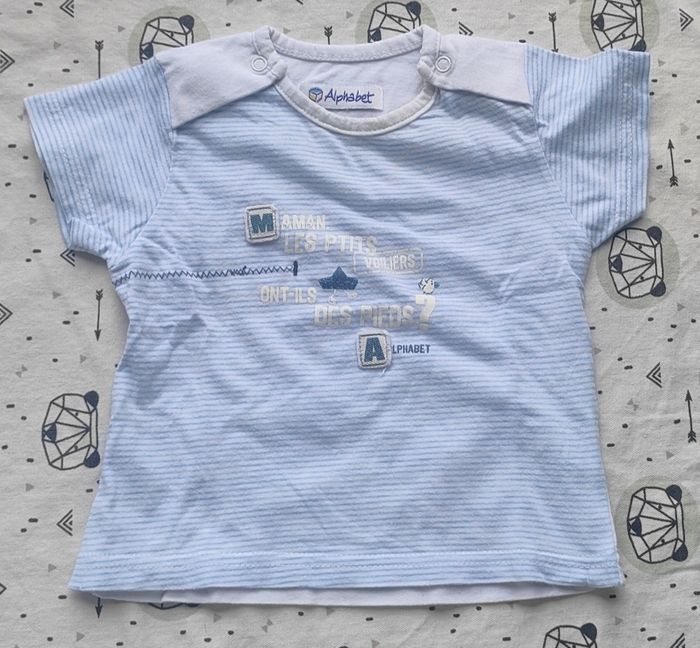 Lot de tee-shirt Alphabet taille 12 mois/ 1 ans - photo numéro 2