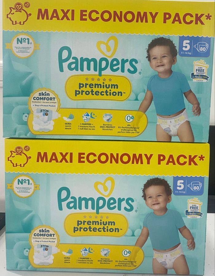 Pampers première taille5 lot de 2 /160 couches
