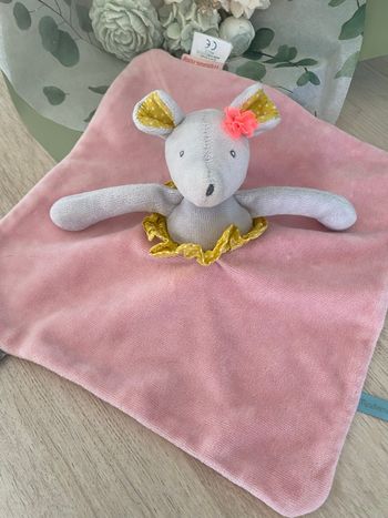 Doudou souris plate moulin roty