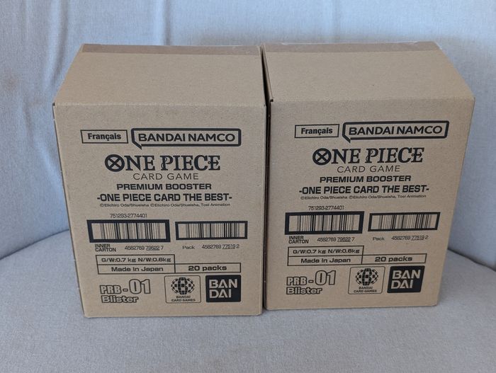 Lot One Piece PRB-01 The Best de 2 cases de 20 boosters sous blister Fr 🇫🇷