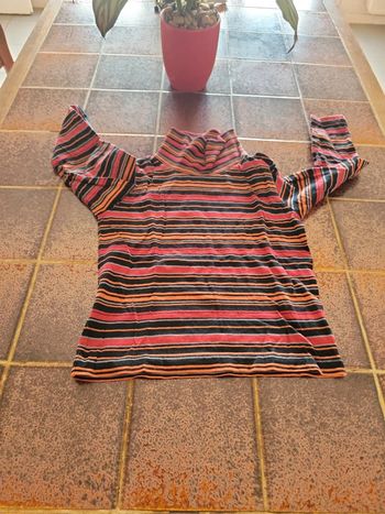 Tee shirt sous pull col roulé manches longues