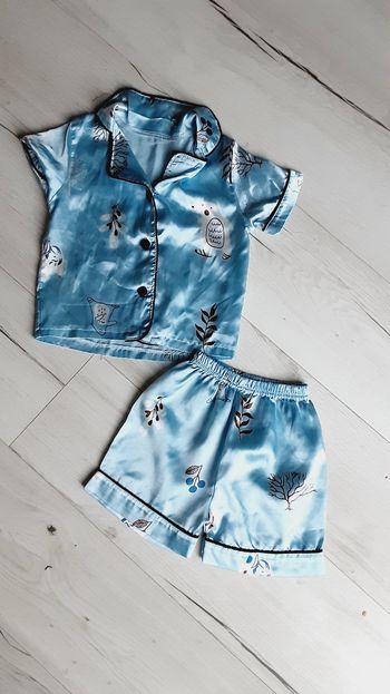 Vêtement fille pyjama short bleu 3 ans