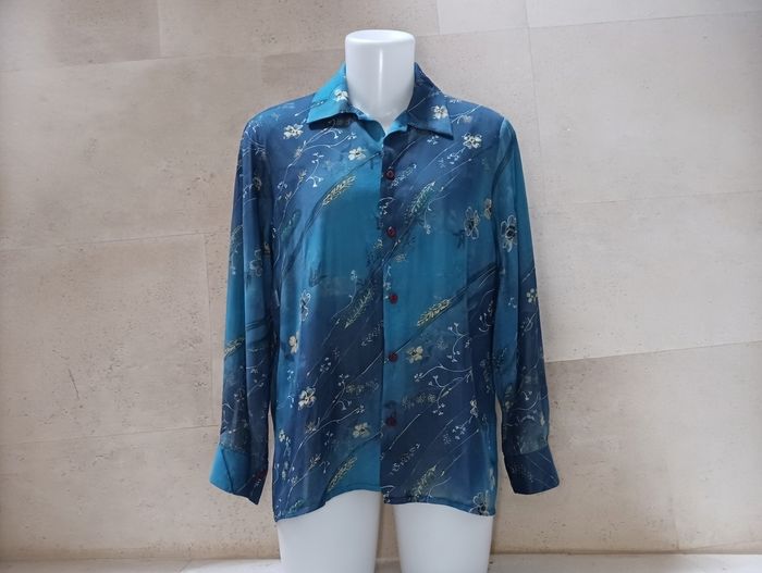 chemisier voile bleu imprimé Taille unique Nanouchka Neuf superbe