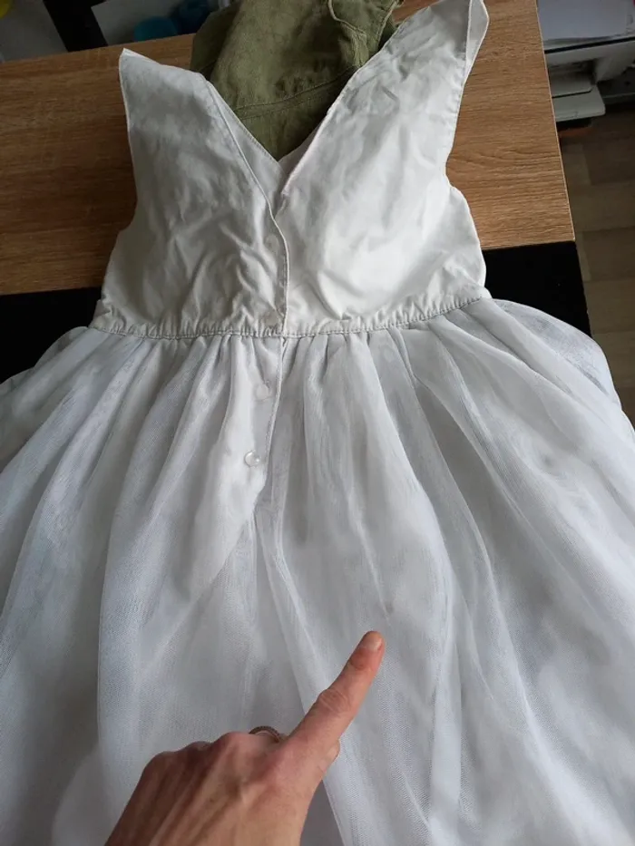 Robe blanche de cérémonie 8/10 ans - photo numéro 10