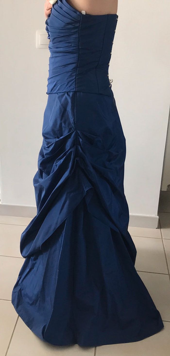 Robe cocktail bleu - photo numéro 2