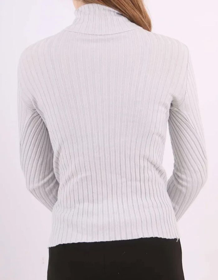 Pull à col roulé blanc - photo numéro 2