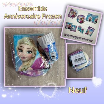 Ensemble décoration anniversaire Frozen - neuf