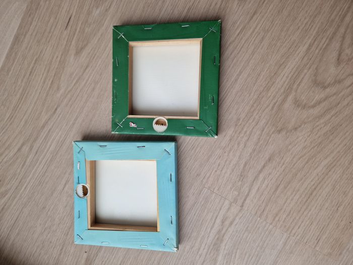 Lot de 2 Mini Tableaux Décoratifs Enfants - Thème Doux Rêves Nature et Lune