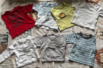 Lot de 8 t-shirts à manches longues taille 1 mois 