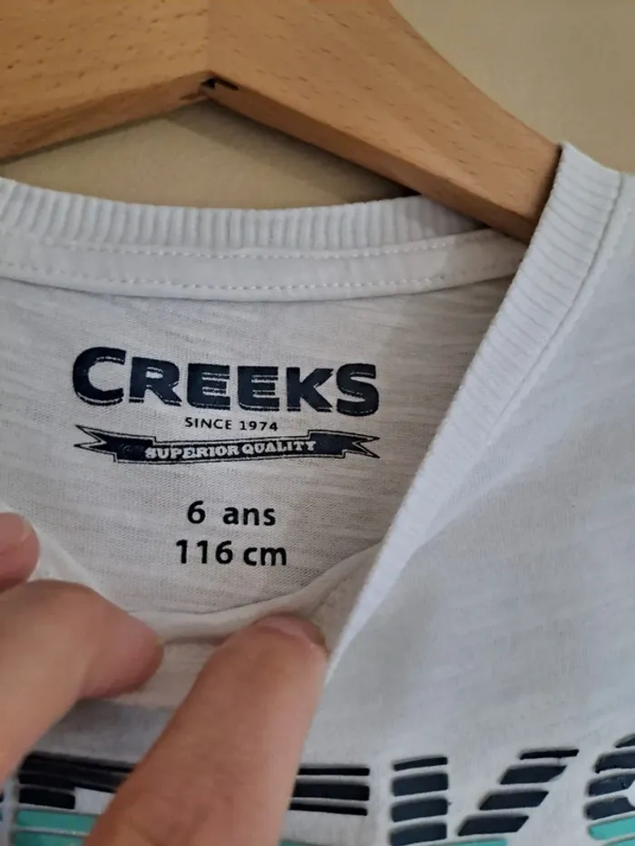 T-shirt garçon 6 ans creeks dessin craquelé prix mini - photo numéro 3