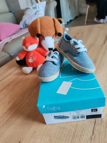 Chaussures gemo baby type espadrilles garçon 21 avec boîte comme neuves peu portées