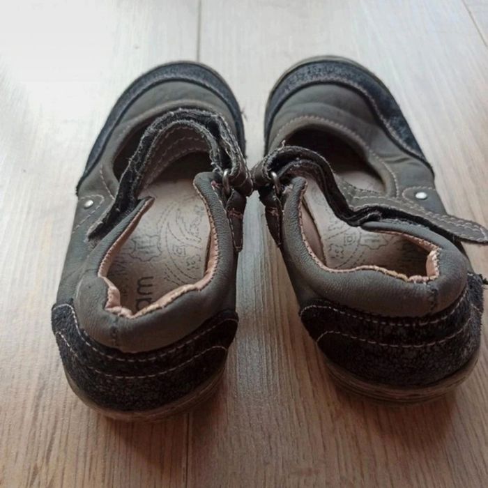 chaussures noires grise fille fermeture a scratch éram pointure 27 - photo numéro 4