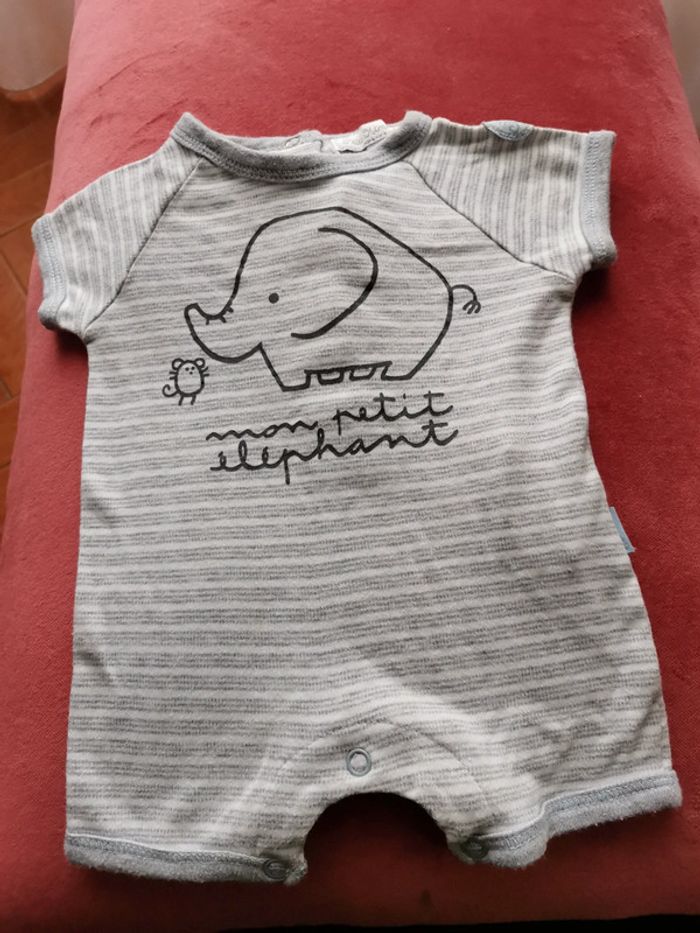 Combinaison naissance 0m éléphant