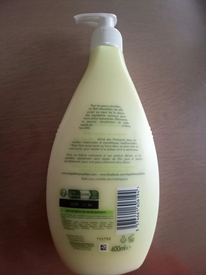 Lait soin apaisant hydration 48h le petit marseillais - photo numéro 2