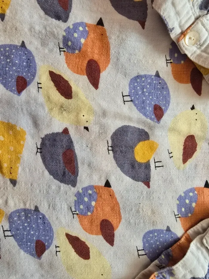 Blouse Col V, multicolore avec motif - photo numéro 6