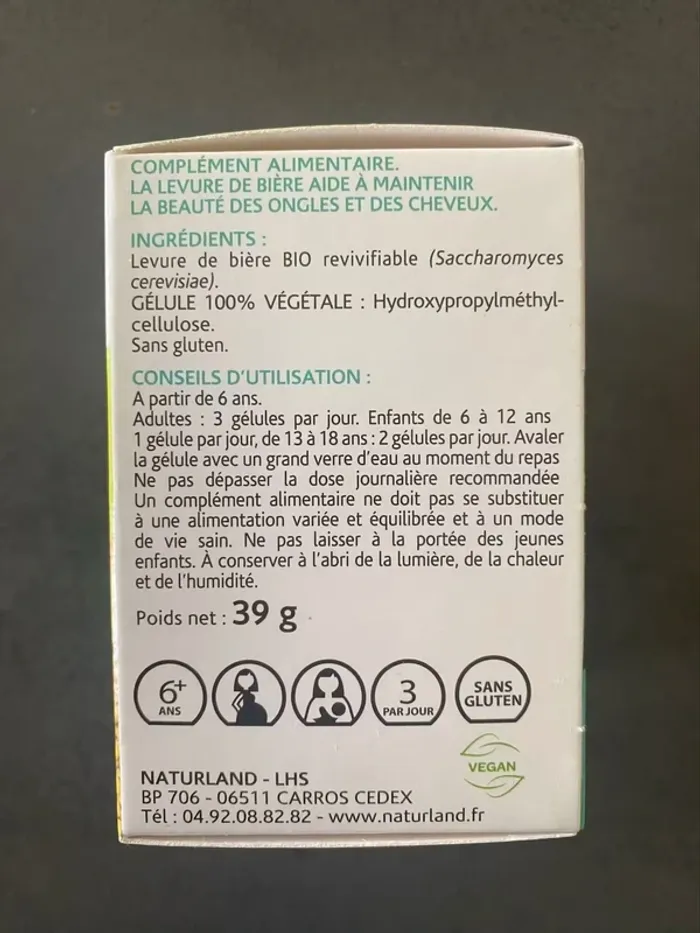 Beauté des ongles et des cheveux Naturland 75 végécaps - photo numéro 2