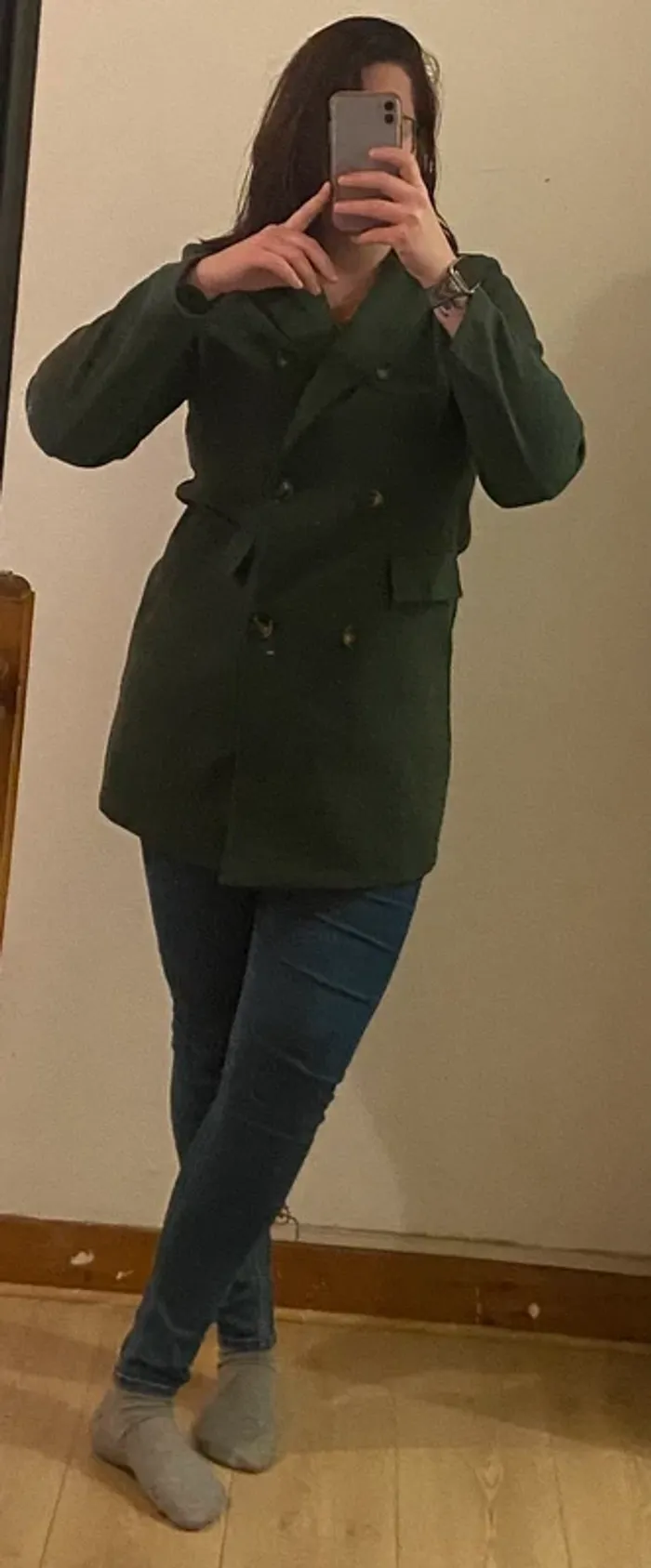Manteau taille M vert - photo numéro 2