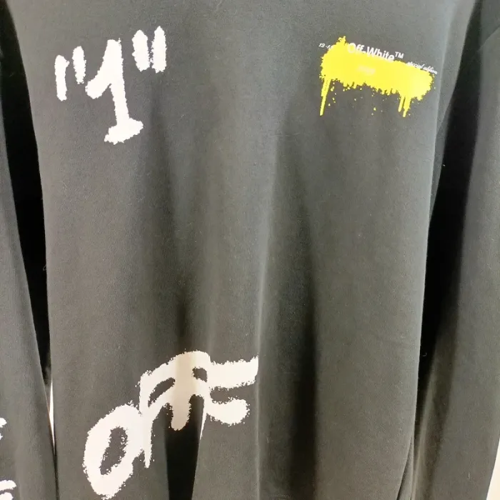 Sweat Off-White noir END.20 oversize sérigraphie fluo édition 2013 taille L A1511 - photo numéro 3