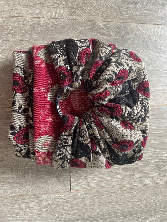 Portage sling ringsling de la marque Wildslings Le Temps des Cerises Chemin de terre - photo numéro 4