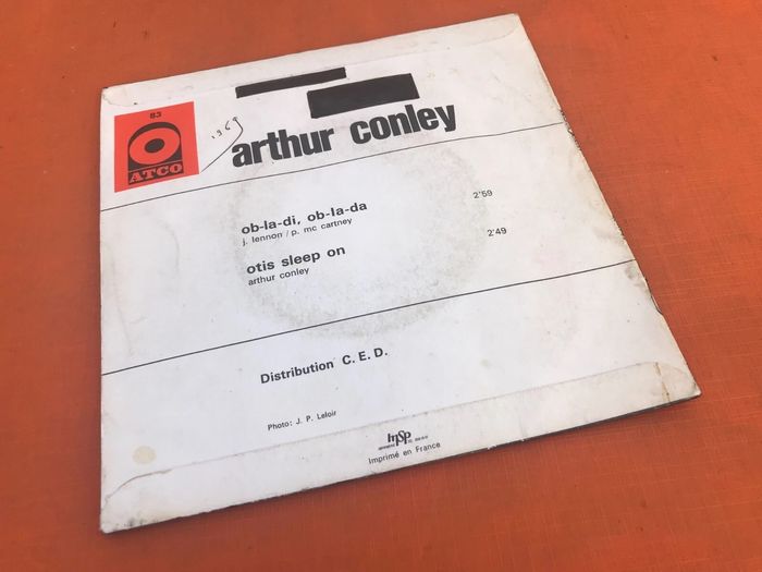 Vinyle 45 tours Arthur Conley OB-LA-DI OB-LA-DA (1968) Atco Records 83 - photo numéro 3