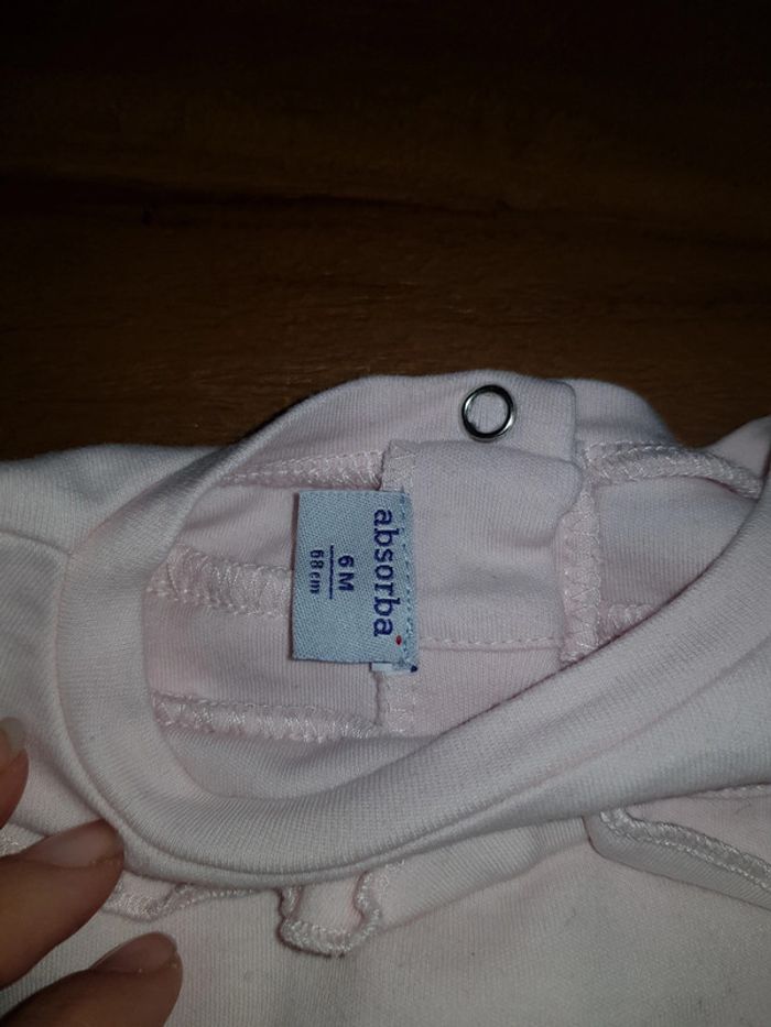 Ensemble rose pâle Absorba 6 mois fille - photo numéro 4