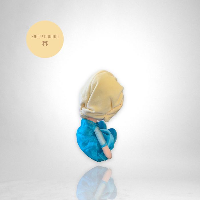 Doudou Peluche Poupée reine des neiges bleu Nicotoy Disney P20 - photo numéro 6
