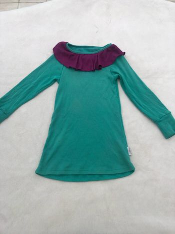 Pull robe tunique pink wolly 5-7 ans laine merinos