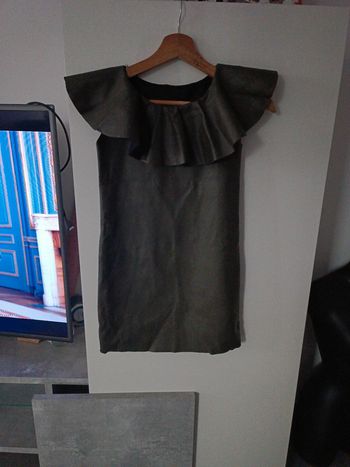 🌺 ROBE cuir souple kaki