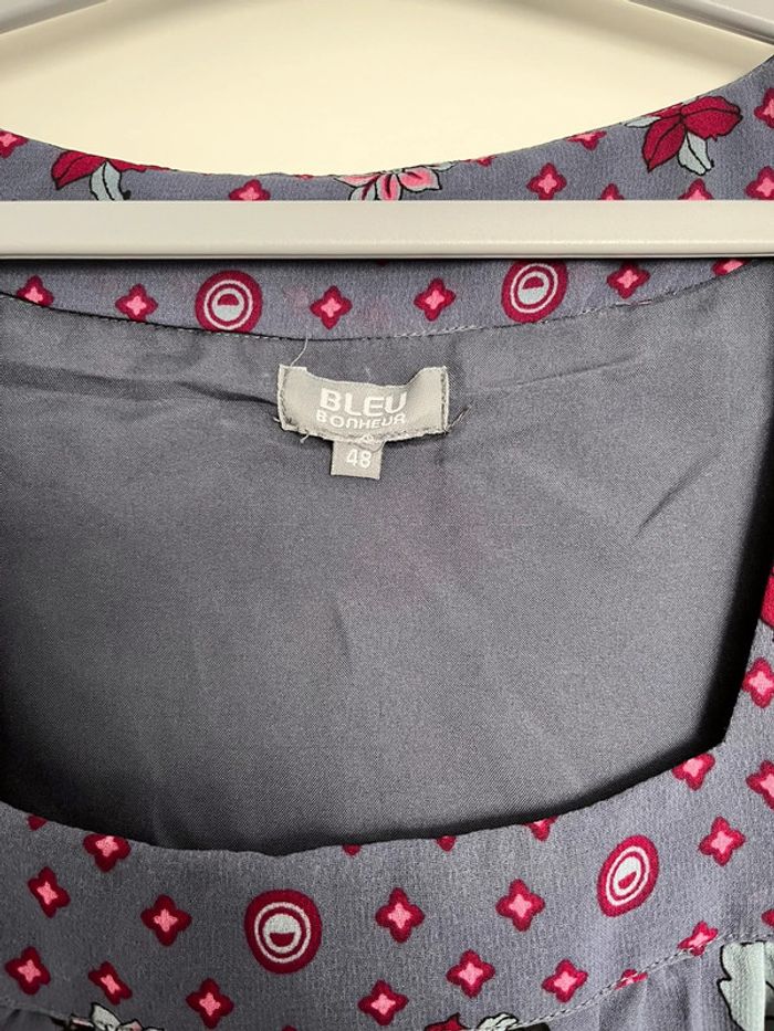 Tunique femme bleu bonheur taille 48 - photo numéro 3