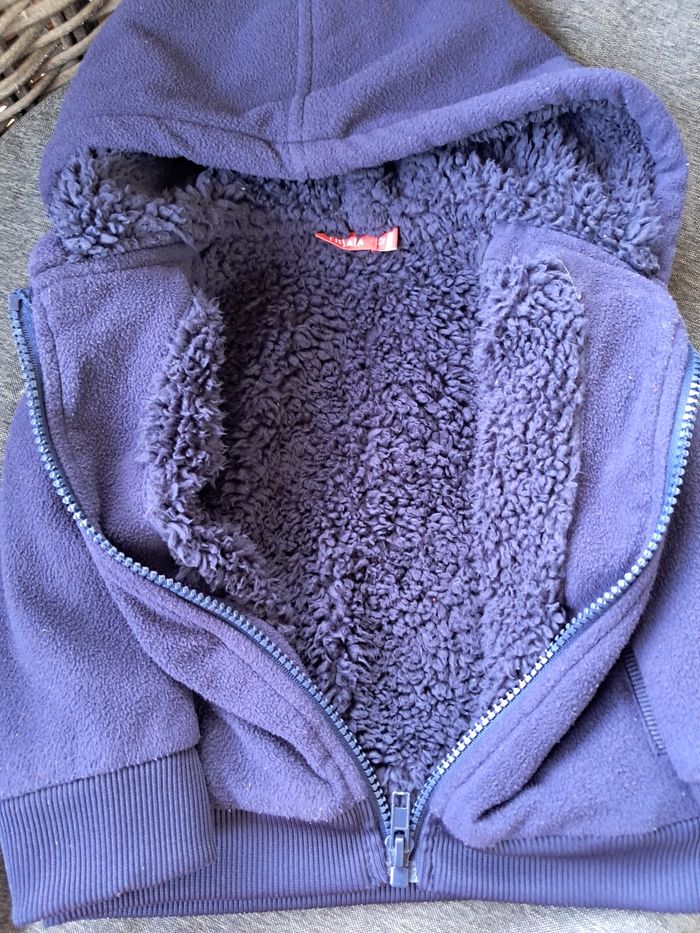 Lot de 2 gilets sweats zippés neufs 12mois garçon - photo numéro 4