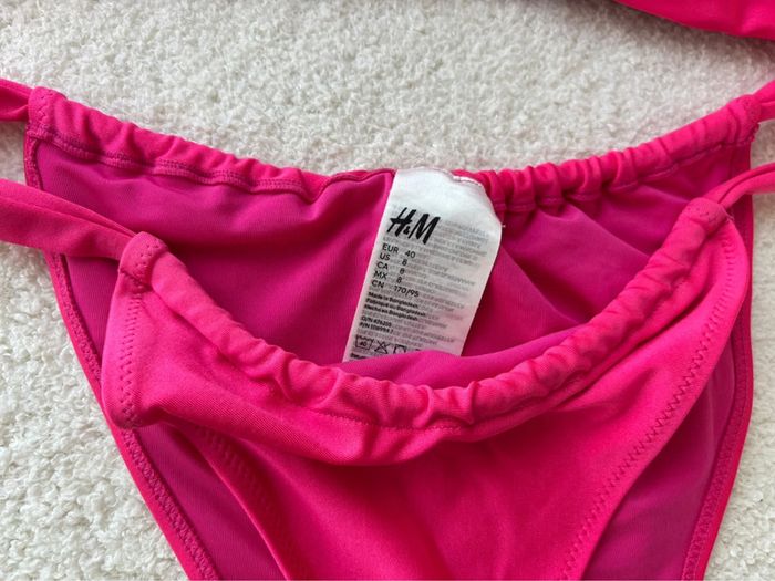 Maillot de bain H&M rose Haut push up 95B Bas échancré taille 40 - photo numéro 2