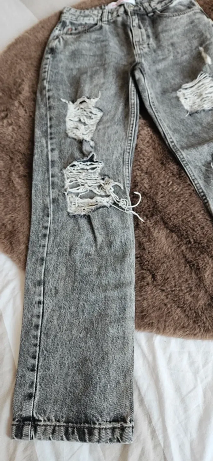 Jeans troué boyfriend taille 32 xxs - photo numéro 4