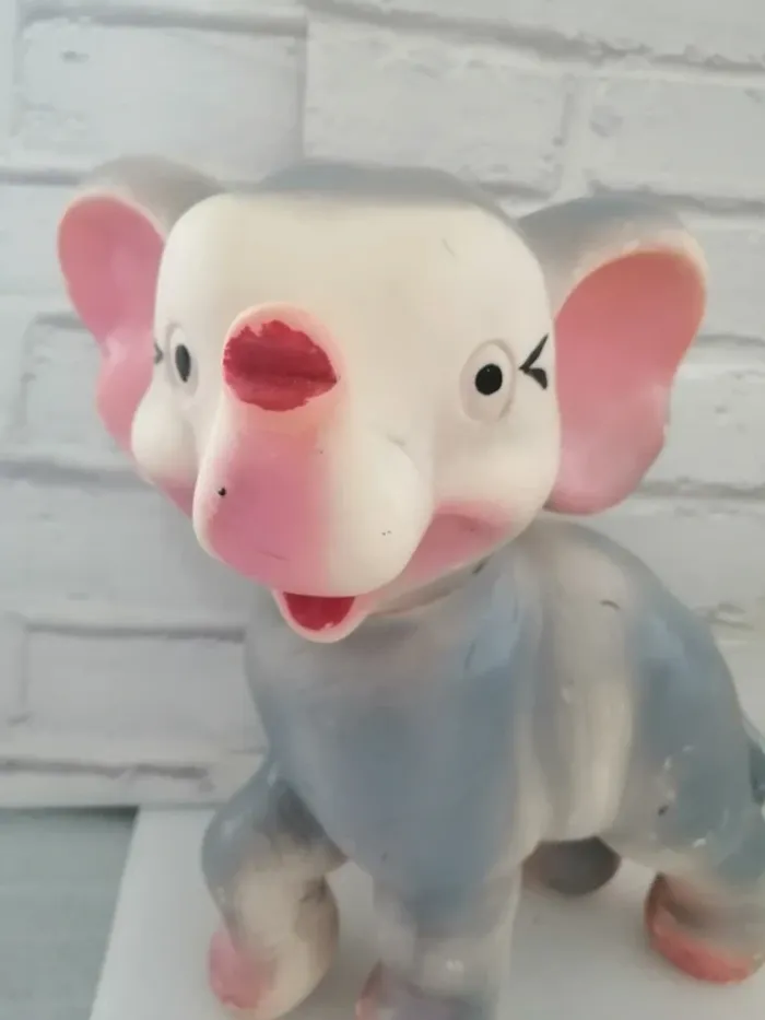 ancien jouet grand éléphant pouet - photo numéro 2