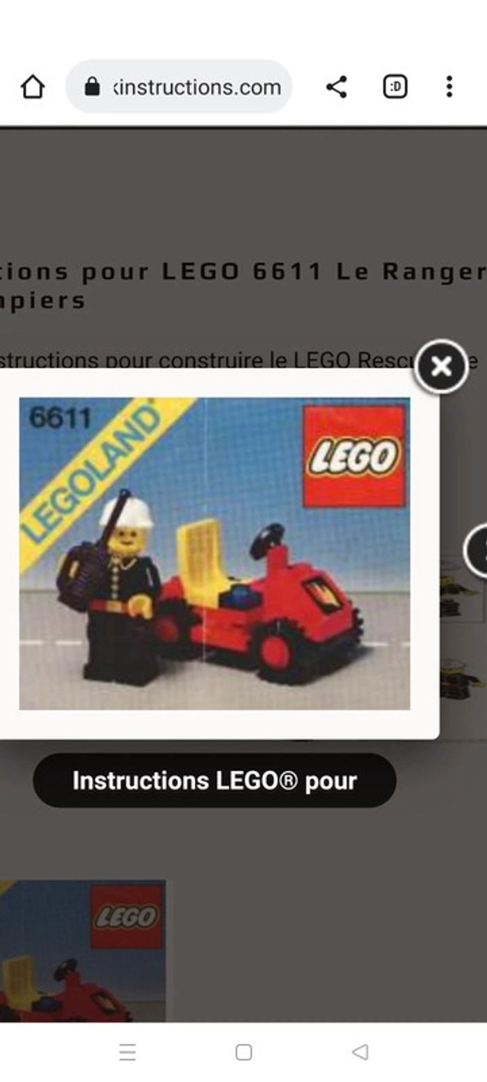 Lego 6611 pompier - photo numéro 2