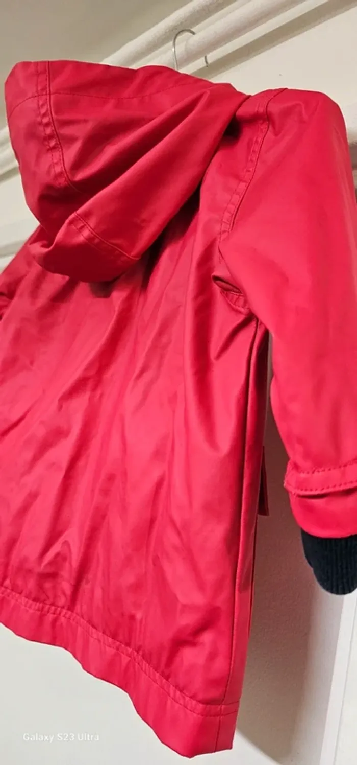 Imper Parka Trench Ciré Déperlant Petit Bateau Taille 18 mois - photo numéro 6