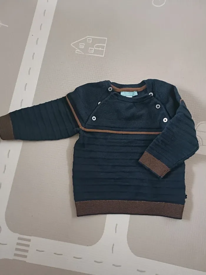 Ensemble pull + pantalon obaibi 12 mois - photo numéro 4