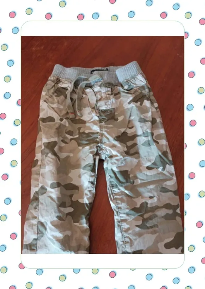 Pantalon camouflage vert et beige - photo numéro 2
