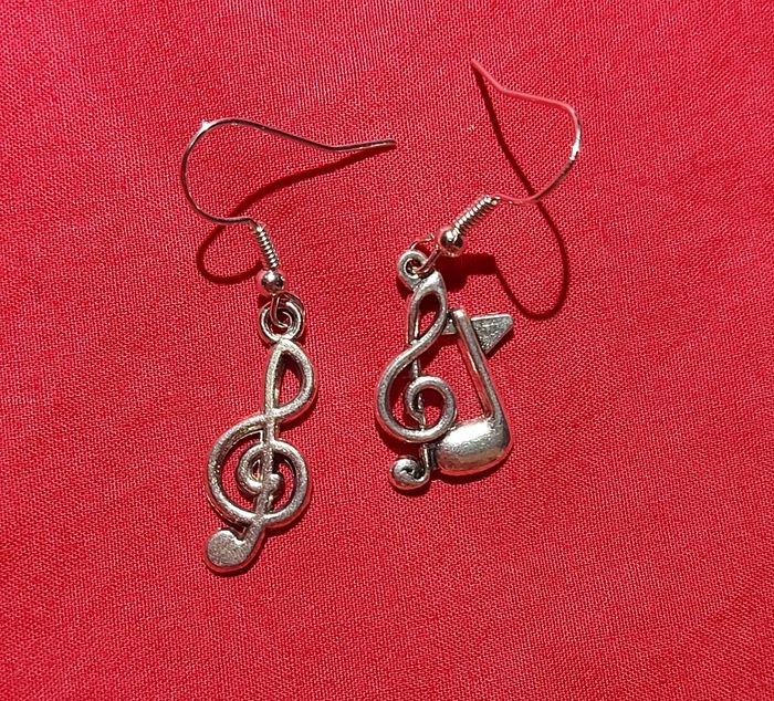 Boucles d'oreilles notes de musique