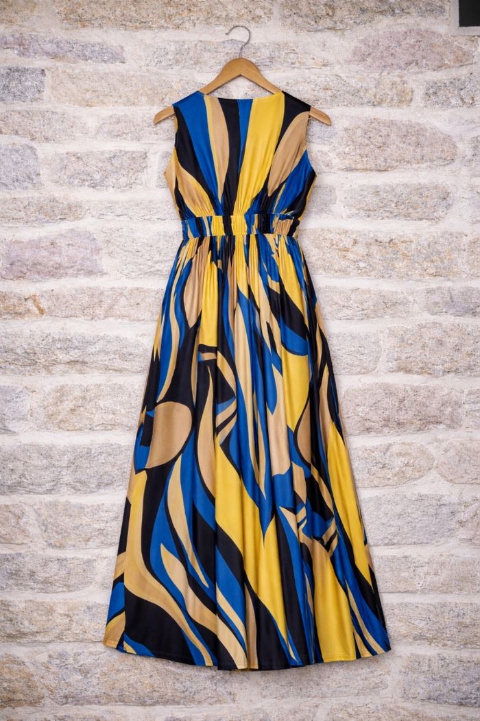 Robe longue audacieuse art déco multicolore Femme Taille 54 marque Boohoo 💍 - photo numéro 8