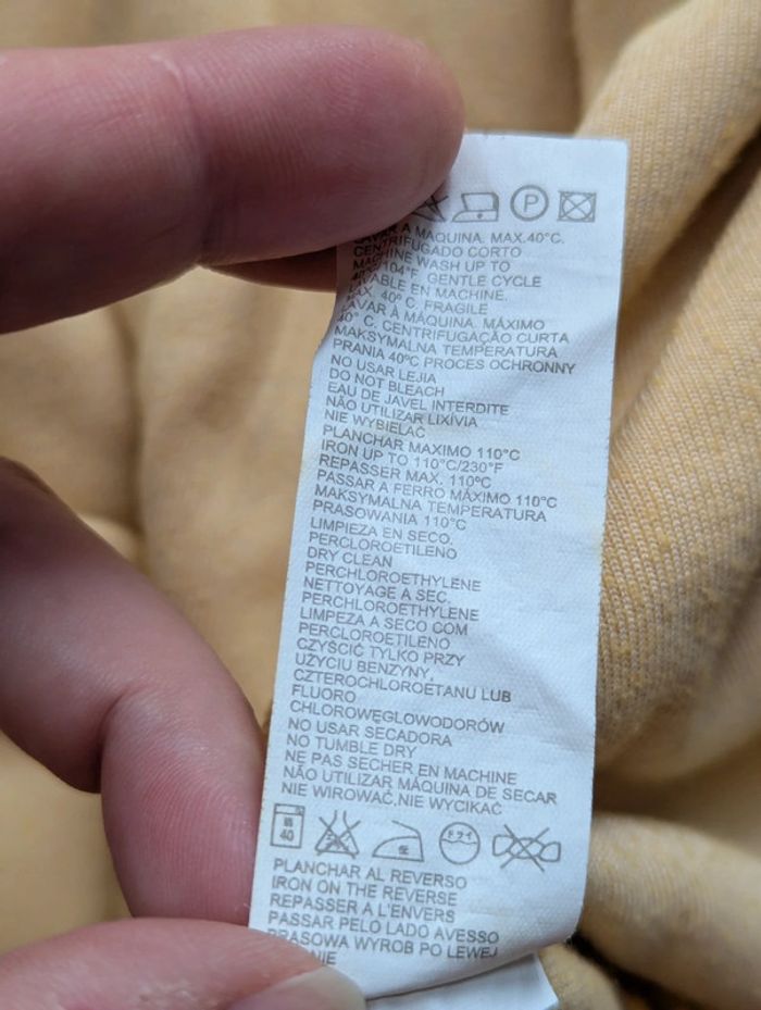 Veste zippée en velours éponge jaune moutarde – Taille M - photo numéro 11