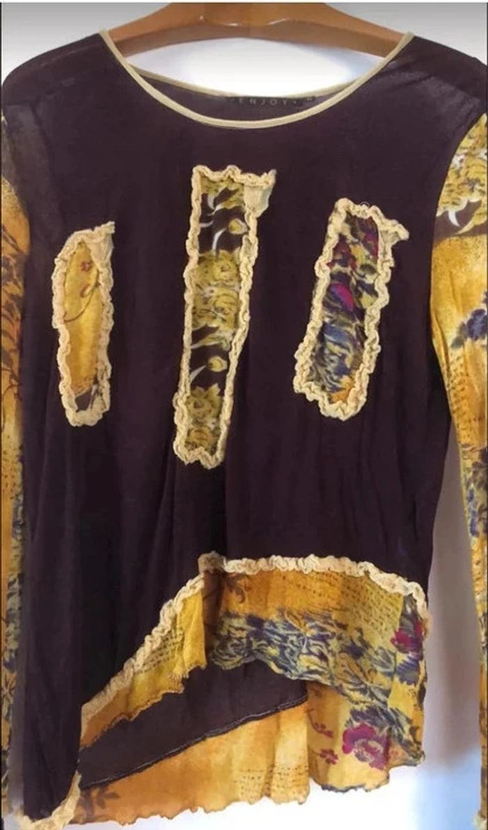 🤩 état impeccable haut chic tunique Enjoy déstructurée taille 44 - photo numéro 7